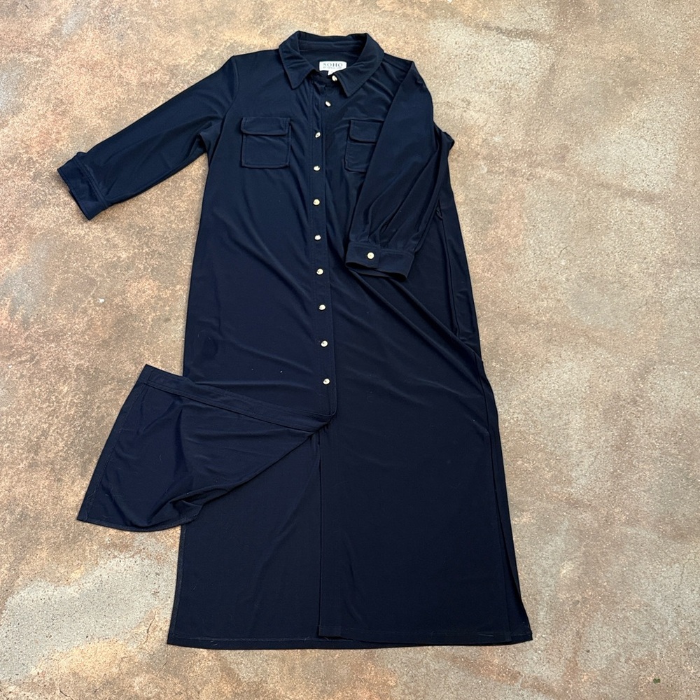 3 for $25 | Midnight Blue Long Sleeve Dress